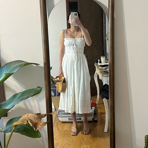 Daphale Studios Evie Tie Front Midi Dress - Picture 6 of 14